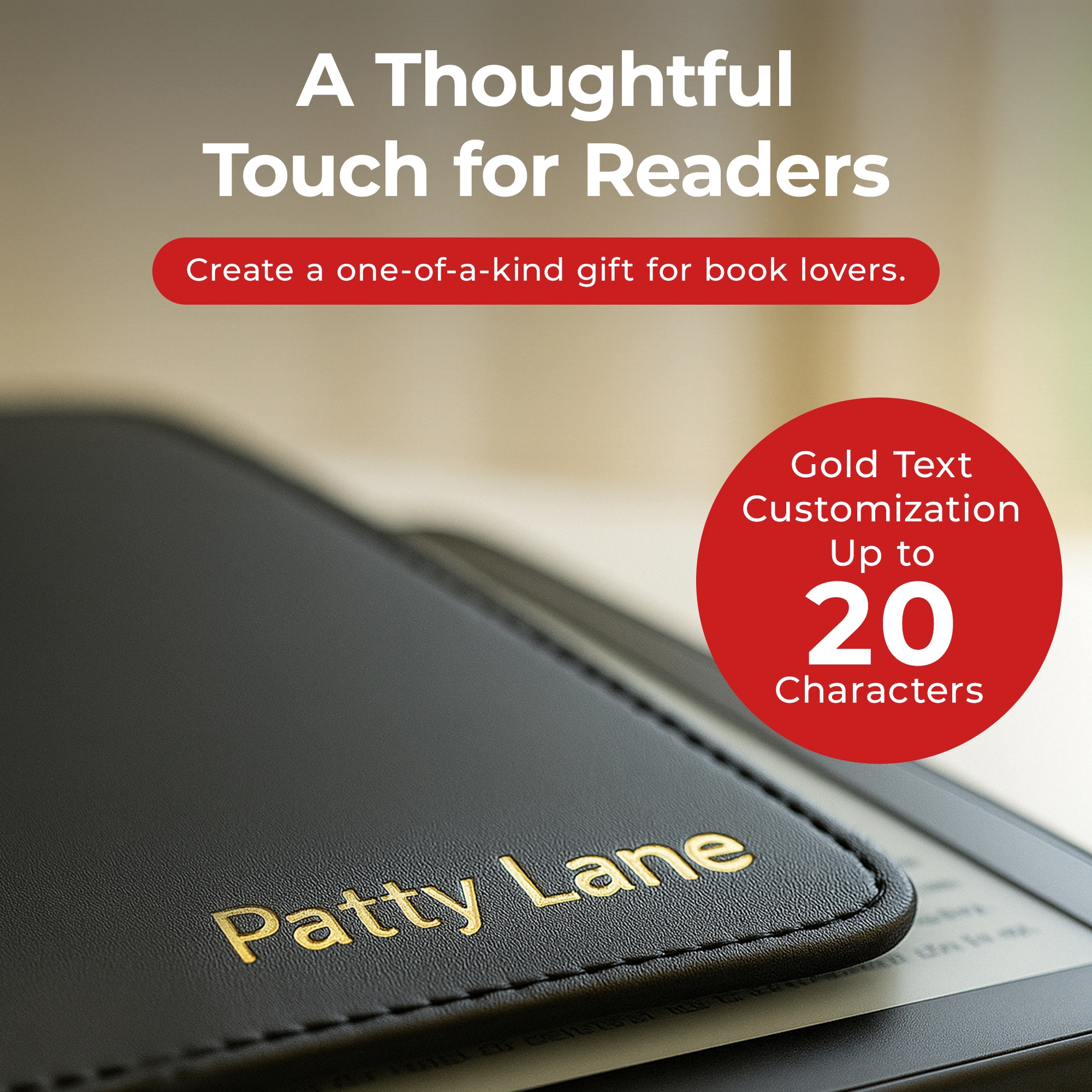 Kindle Leather Case- Black